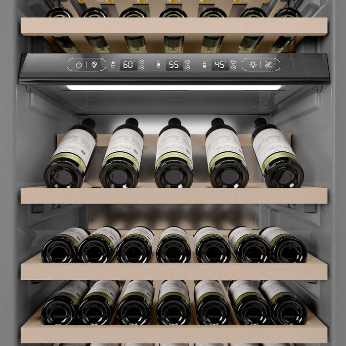 ZLINE 24"Triple Zone 100 Bottle Column Wine Cooler, Stainless Steel Champagne Bronze RCWVZ-304-24-CB09K