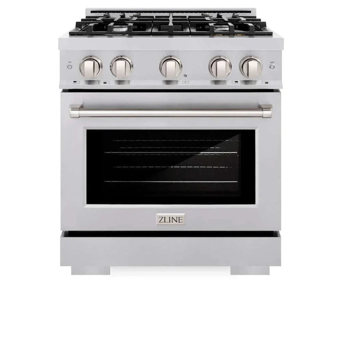 ZLINE 30" Select Dual Fuel Range Gas Cooktop Electric Convection Oven Stainless Steel HDR3009K