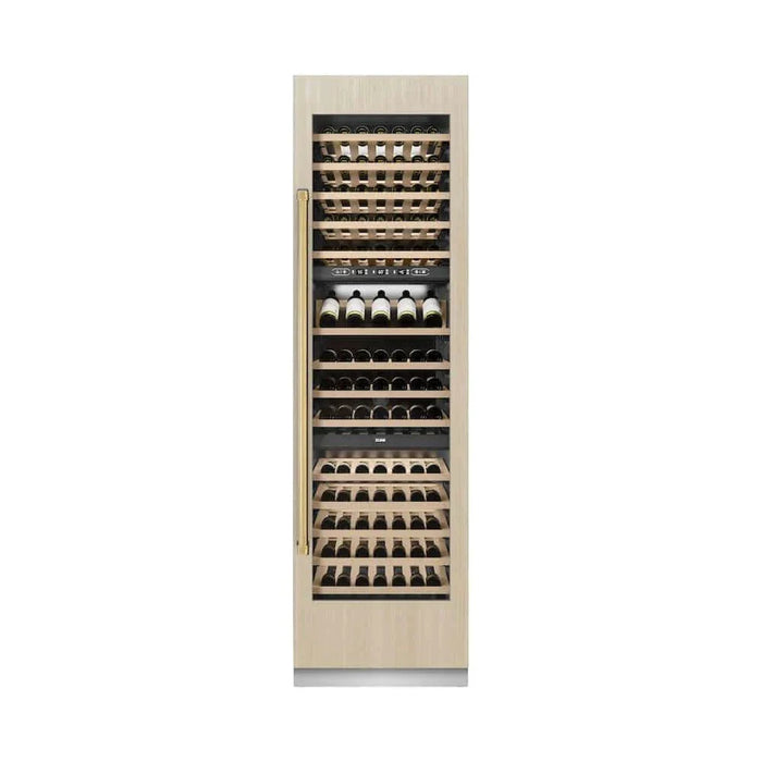 ZLINE 24" Triple Zone 100 Bottle Panel Ready Column Wine Cooler Polished Gold RBCWVZ-24-G09K