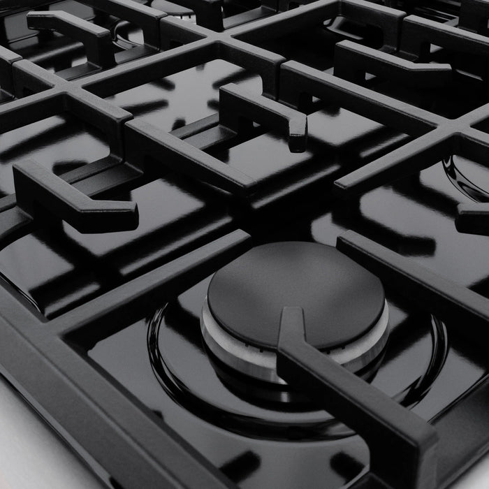 ZLINE 30"Gas Range, Convection Gas Oven, DuraSnow® Black Matte, SGRS-BLM-3009K