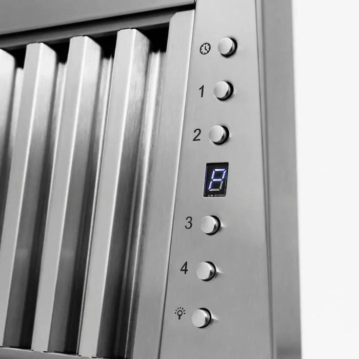 ZLINE Wooden Wall Mount Range Hood in Rustic Bright White Finish 355WW-3009K