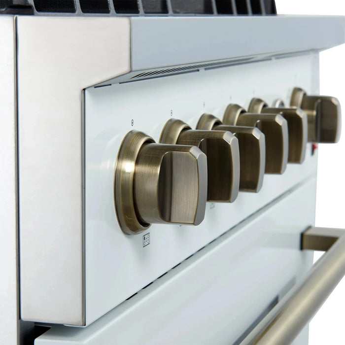 FORNO Giovanni 30" Gas on Gas Range FFSGS6274-30WHT09K