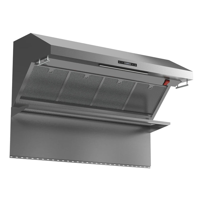 Forno Appliance Package - 48 Inch Pro Gas Range, Wall Mount Range Hood, Refrigerator FBDL-019-05US09K