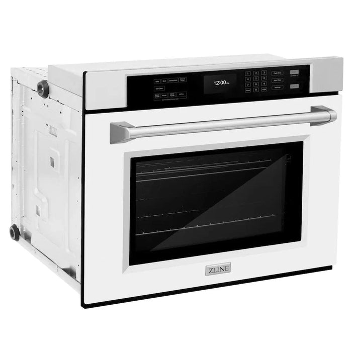 ZLINE 30 "Professional True Convection Single Wall Oven, Air Fry, Self Clean, White Matte WAS-WM-3009K