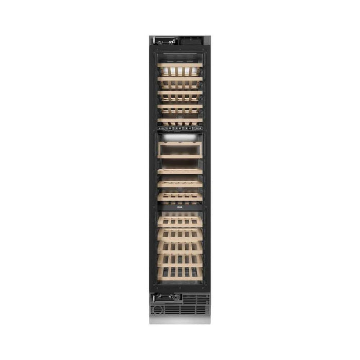 ZLINE 18" Triple Zone 68 Bottle Panel Ready Column Left Hinge Wine Cooler Matte Black RBCWVLZ-18-MB09K