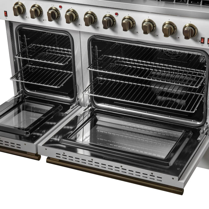 FORNO Galiano 48" Gas on Gas Range FFSGS6244-48WHT09K