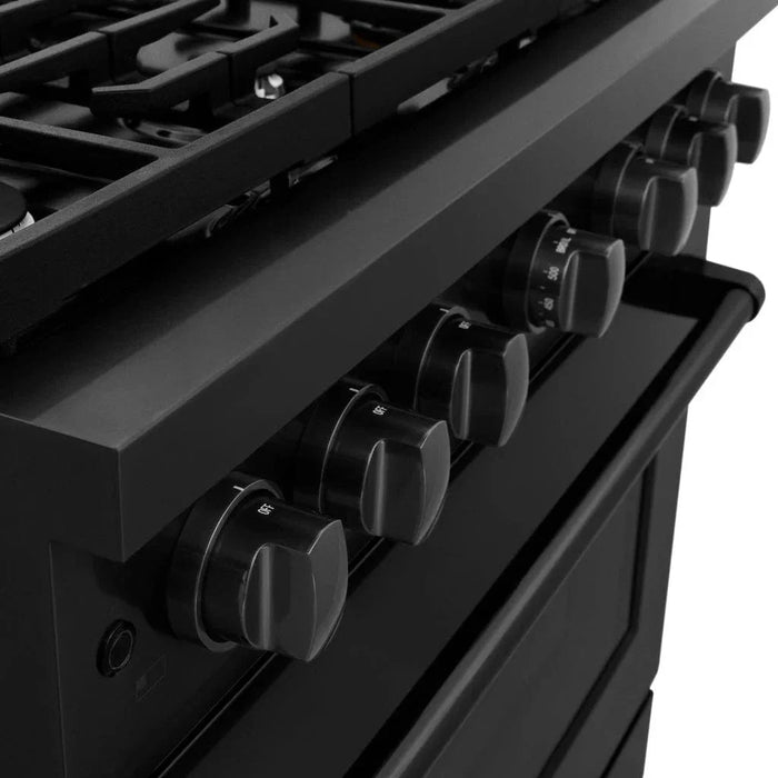 ZLINE 36 in.Gas Range, Convection Gas Oven, Black Stainless Steel, SGRB-3609K