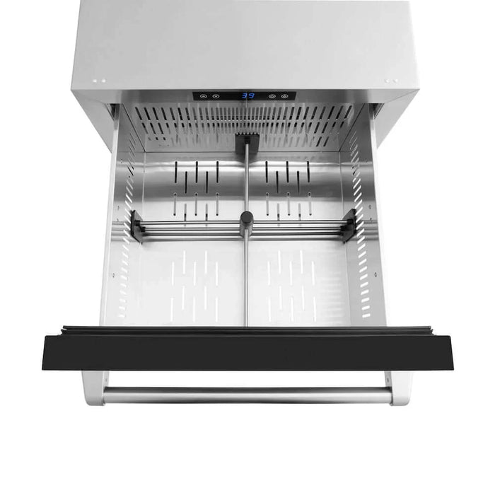 ZLINE 24" Touchstone 168 Can Outdoor-Rated Dual Refrigerator Drawer09K