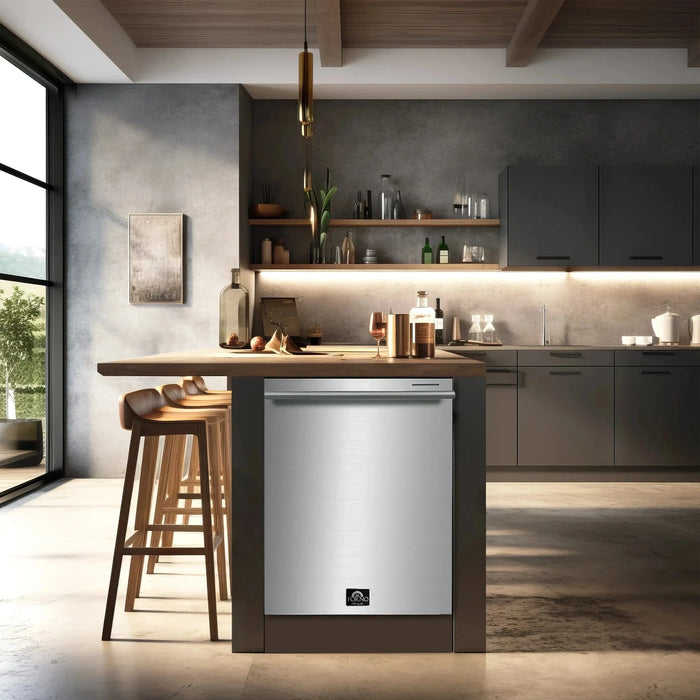 Forno Appliance Package - 36" Dual Fuel Range, Dishwasher, 36" Refrigerator FBDL-004-02CAUS09K