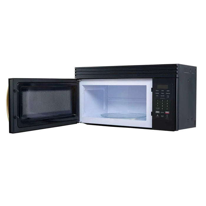 Forno Scalo 30"Over the Range Microwave, Black Stainless Steel, FOTR3007-30BLK09K