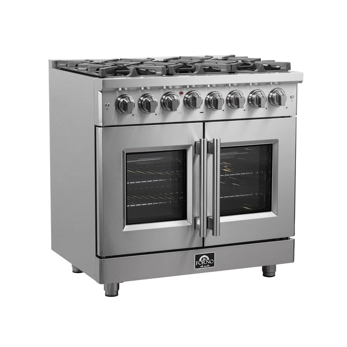 FORNO Massimo 36" French Door Dual Fuel Range FFSGS6325-3609K