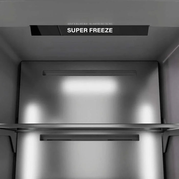 ZLINE 18" Left Hinge Column Freezer Black Stainless Steel, Graphite Gray Interior Champagne Bronze RCFVLZ-BS-18-CB09K