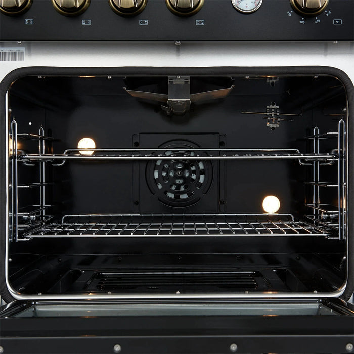 FORNO Marco 30" Gas on Gas Range FFSGS6277-30BLK09K