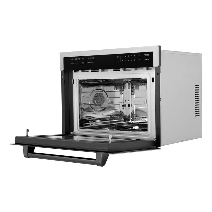 ZLINE 24” Convection Microwave, Stainless Steel, Black MWOZ-24-SS-MB09K