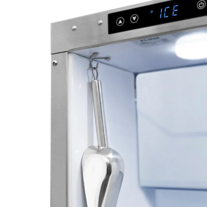 ZLINE Autograph Edition 15" Touchstone Gourmet Ice Maker, Drain Pump, Stainless Steel Door, Helix Handle IGMDZ-ST-15-KCB09K