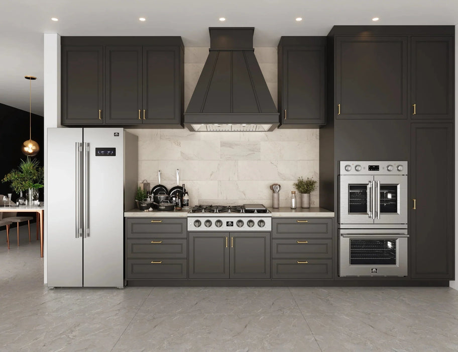 Forno 30"French Door Double Electric Wall Oven, Air Fry, Self-Clean, Sous Vide, FBOEL1340-3009K