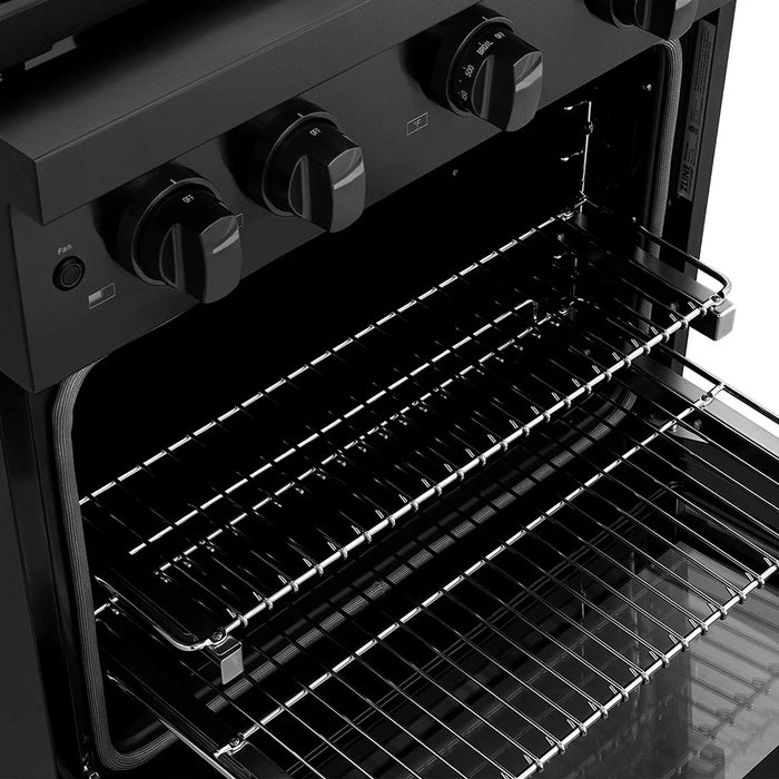 ZLINE 30" Paramount Dual Fuel Range DuoPro™ Cooktop, Electric Convection Oven, Accents PSDRBZ-30-CB09K