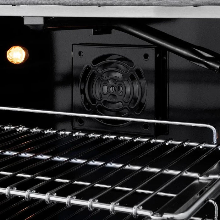ZLINE 48"Gas Range, Convection Oven White, Matte Black, SGRZ-WM-48-MB09K