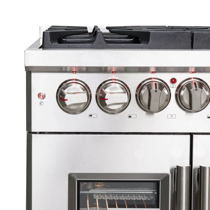 FORNO Massimo 30″ French Door Dual Fuel Range FFSGS6325-3009K
