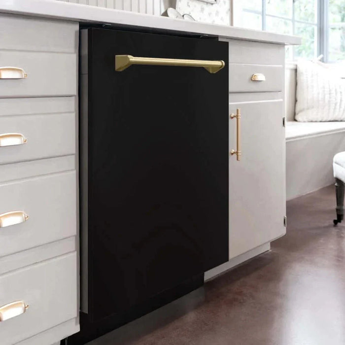 ZLINE 24" Autograph Tall Tub Dishwasher, Champagne Bronze, DWMTZ-BLM-24-CB09K