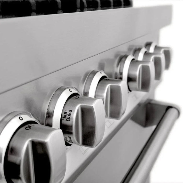 ZLINE 48" Gas Burner/Electric Oven Range Stainless, Brass Burners, Griddle RA-BR-GR-4809K