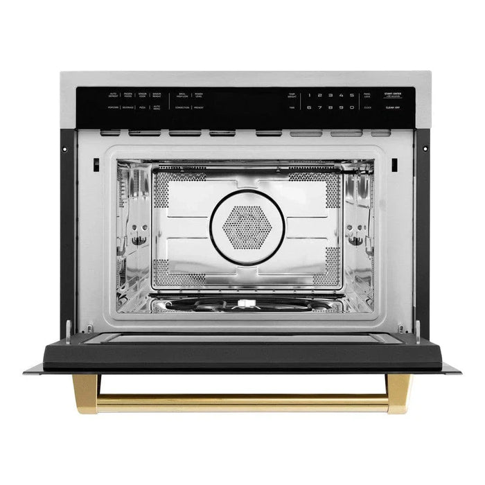 ZLINE 24" Convection Microwave, Stainless Steel, Gold MWOZ-24-G09K