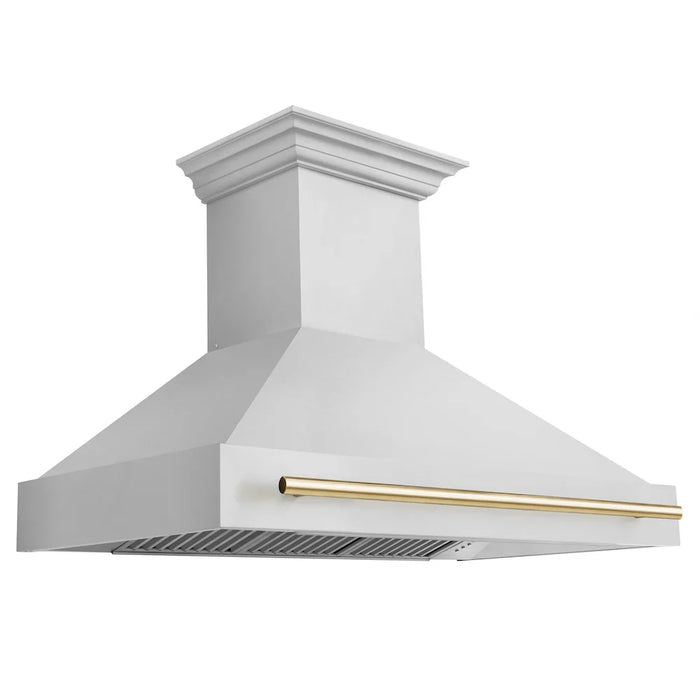 ZLINE Autograph Edition 48" Kitchen Package, Stainless Steel Dual Fuel Range, Range Hood, Dishwasher, French Door Refrigerator External Water Dispenser, 4AKPR-RARHDWM48-G09K