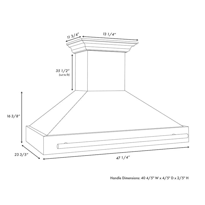 ZLINE 48" Autograph DuraSnow White Range Hood 8654SNZ-WM48-G09K