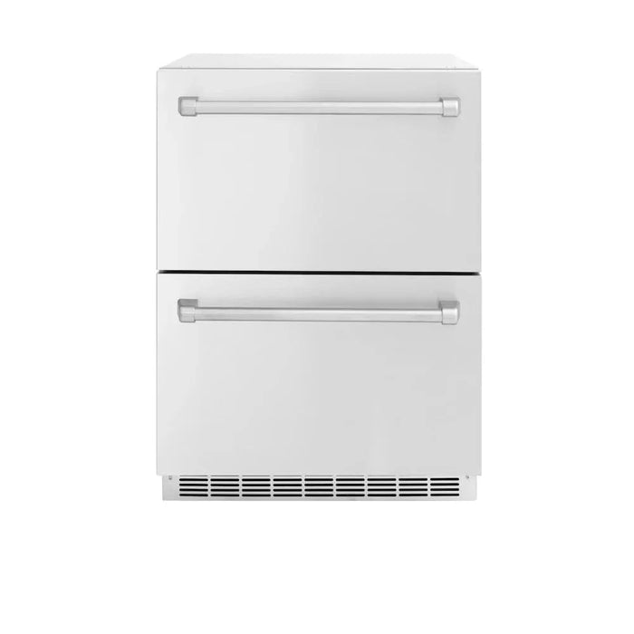 ZLINE 24" Touchstone 168 Can Outdoor-Rated Dual Refrigerator Drawer, Stainless Steel, RDSO-ST-2409K
