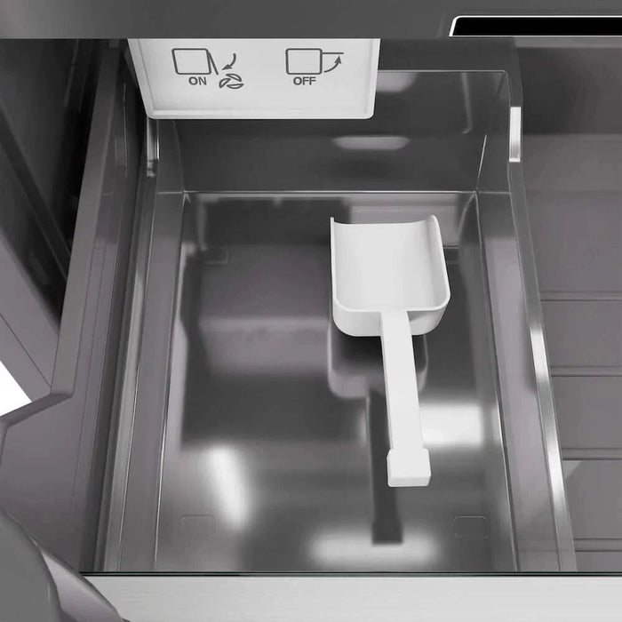ZLINE 18" Left Hinge Column Freezer Black Stainless Steel, Graphite Gray Interior Champagne Bronze RCFVLZ-BS-18-CB09K
