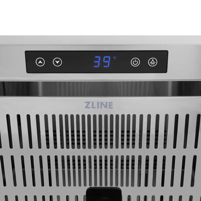 ZLINE Autograph Edition 24" Touchstone 168 Can Outdoor-Rated Dual Refrigerator Drawer, White Matte Door, Accents  RDSOZ-WM-24-CB09K