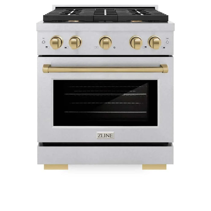 ZLINE 30"Gas Range, Convection Gas Oven , DuraSnow® Champagne Bronze, SGRSZ-30-CB09K