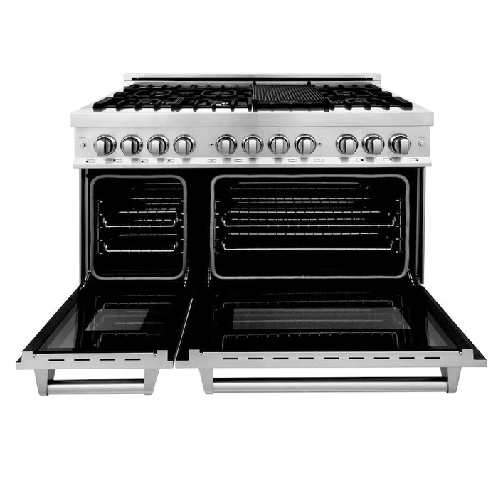 ZLINE 48" Dual Fuel Oven Range, Stainless Steel, Griddle RA-GR-4809K