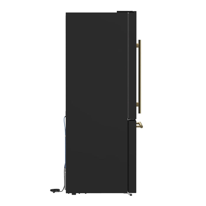 FORNO Espresso Milano 31" Left Swing Refrigerator FFFFD1786-31BLK09K