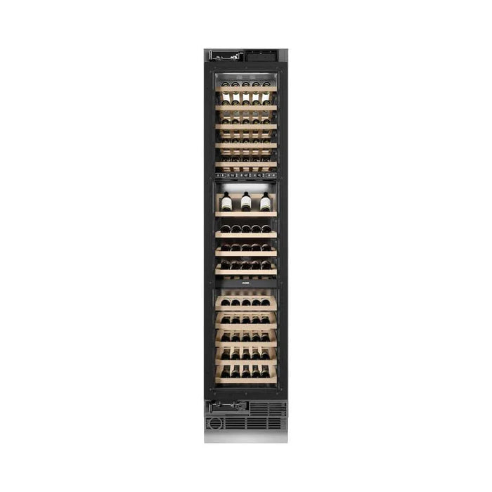 ZLINE 18" Triple Zone 68 Bottle Panel Ready Column Left Hinge Wine Cooler Matte Black RBCWVLZ-18-MB09K