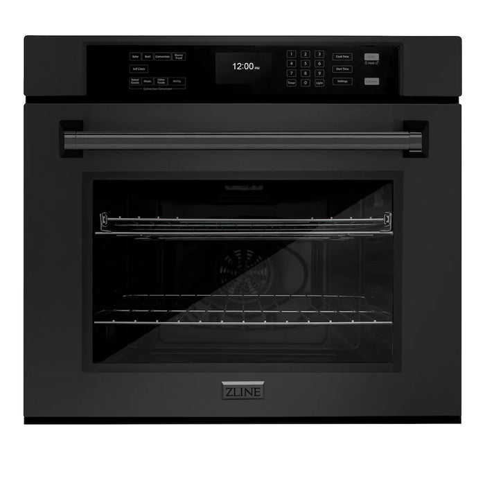 ZLINE 30" Oven WASB-30 & Microwave MWO-24-BS Bundle09K