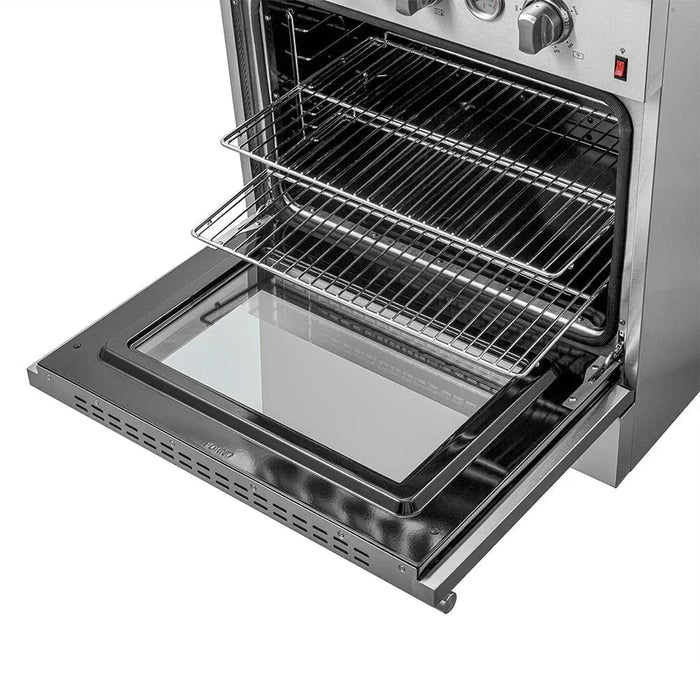 FORNO 2-Piece Appliance Package- 30" Gas Range, 36" French Door Refrigerator Stainless Steel FBDL-020-02-US09K