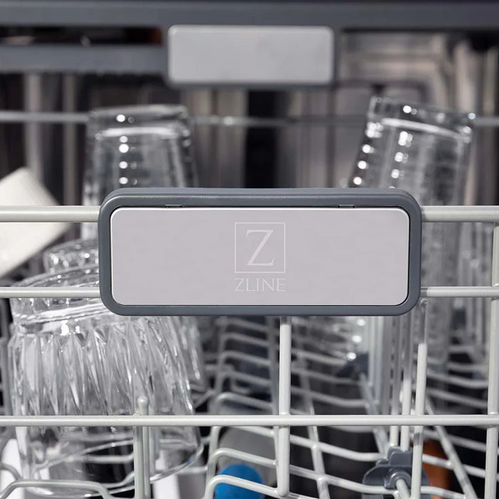 ZLINE Autograph 24" Dishwasher, White Door, Bronze DWMTZ-WM-24-CB09K