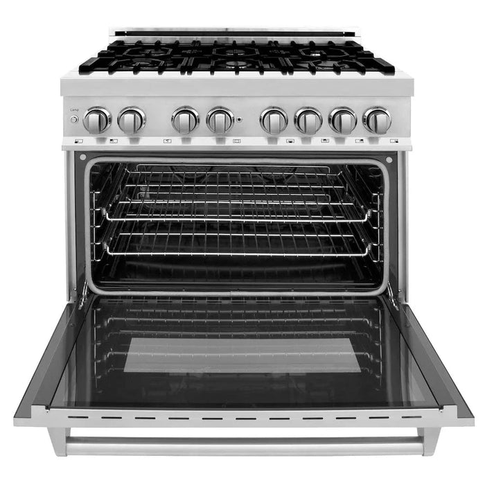ZLINE 36" Dual Fuel Oven Range, Stainless Steel, Griddle RA-GR-3609K