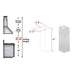 ZLINE 61" Snow Finished Stainless Steel Chimney Extension For Ceilings Up To 12.5 Ft. (8GL14iS-E) - Farmhouse Kitchen and Bath