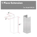 ZLINE 61" Snow Finished Stainless Chimney Extension, For Ceilings Up To 12.5', 8KL3S-E - Farmhouse Kitchen and Bath