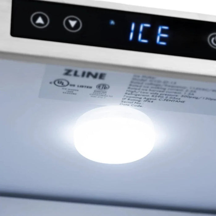 ZLINE 15" Touchstone Clear Cube Ice Maker Drain Pump Panel Ready Door Champagne Bronze Door ICCDPZ-15-CB09K