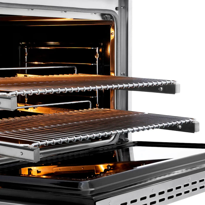 ZLINE Autograph Edition 36" Paramount Dual Fuel Range, 6 Burner Gas Cooktop, Electric Convection Oven, Stainless Steel, Helix Handle and Knob SDRZ-36-KCB09K