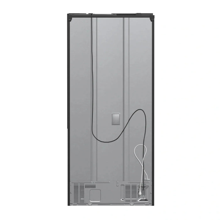 Forno Espresso Gallipoli 30"Door Refrigerator, Ice Maker in Black, Antique Brass Handle FFFFD1974-31BLK09K
