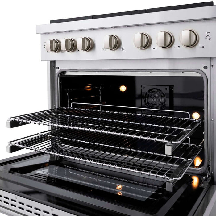 ZLINE 36" Paramount Gas Range DuoPro™ Cooktop, Convection Gas Oven PSGR-WM-3609K
