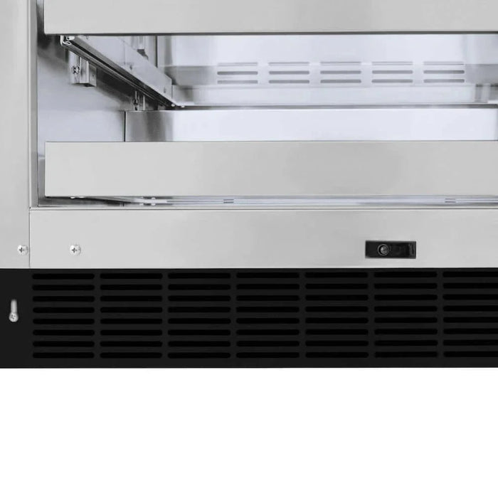 ZLINE 24" Touchstone 151 Can Beverage Fridge Black Matte Glass Door RBSO-BLM-2409K