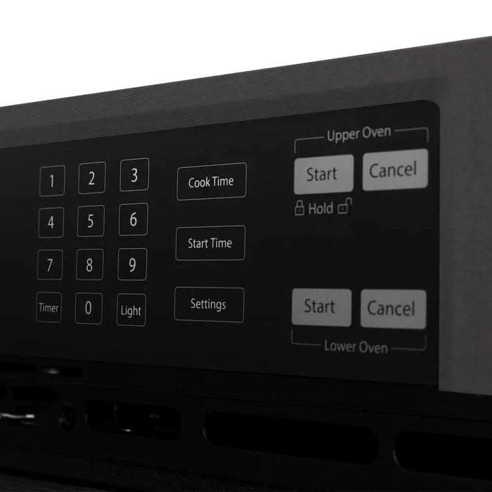 ZLINE 30"Professional True Convection Double Wall Oven, Air Fry, Self Clean Black Stainless Steel WADB-3009K