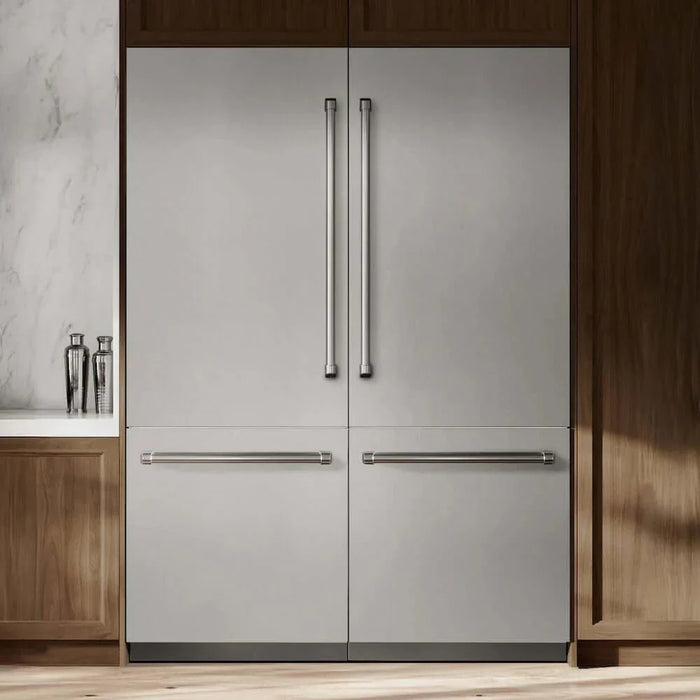 ZLINE 60" Panel Ready Built-In Bottom Freezer Refrigerator,Water Dispenser, Ice Maker, DuraSnow® Stainless Steel,Graphite Gray, GRBIV-SN-6009K