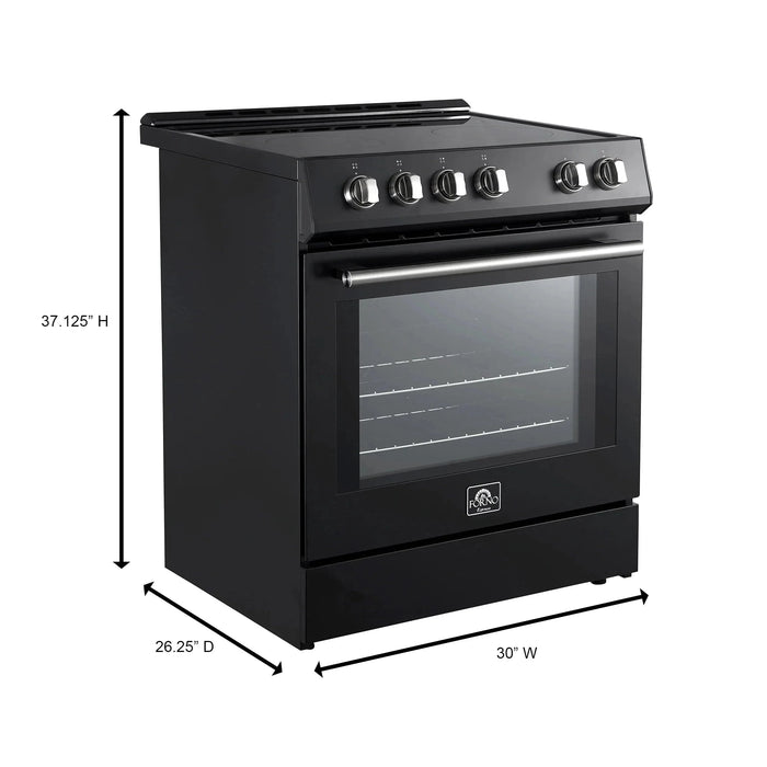 FORNO Espresso Leonardo 30" Induction Range FFSIN0982-30BLK09K