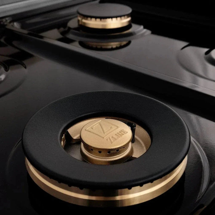ZLINE 48" Dual Fuel Range, DuraSnow Stainless, Brass Burners, Griddle RAS-SN-BR-GR-4809K